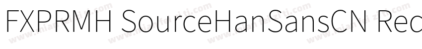 FXPRMH SourceHanSansCN Reqular字体转换